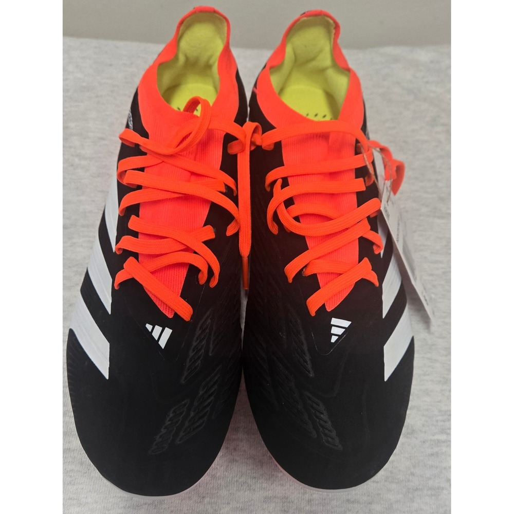 Adidas Predator Pro FG Soccer Cleats Black White Solar Red IG7777 Mens Size 8